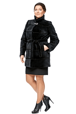 Фото товара Полупальто нутрия В8-86, черный