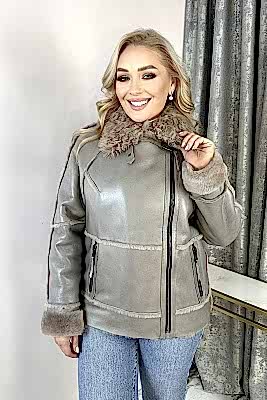 Фото товара Дубленка 1013.MSK-148 silk, бежевый Фото товара Дубленка 1013.MSK-148 silk, бежевый