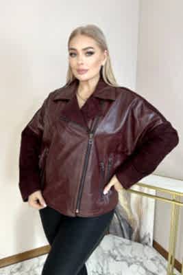 Фото товара Куртка кожа жен. 1020.3524 ZIG, бордо