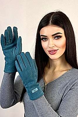 Фото товара Перчатки жен. текстиль M3, зеленый