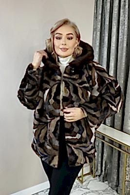 Фото товара Куртка норка 001/1001К, коричнево-бежевый