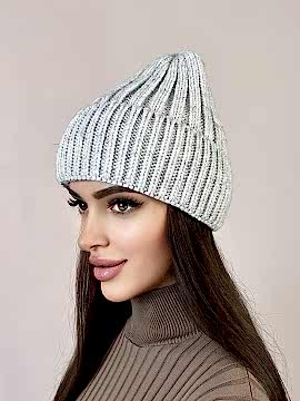 Фото товара Шапка трикотаж 03, серый