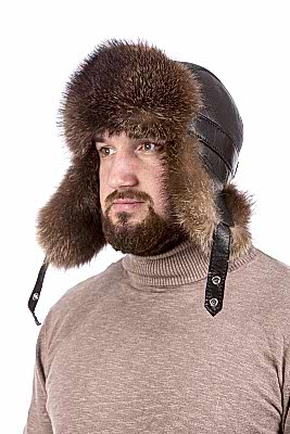 Фото товара Головной убор UMKME0014 енот, коричневый