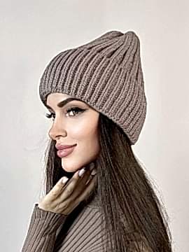 Фото товара Шапка трикотаж 03, сиреневый