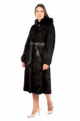 Фото товара Пальто каракуль 013/419Н (норка), черный