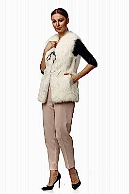 Фото товара Жилет лиса арктика (перфорация), белый