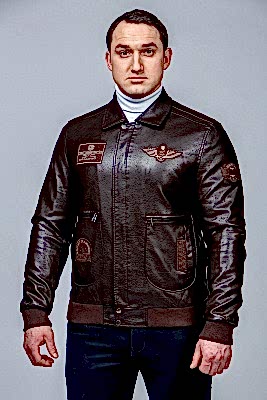 Фото товара Куртка кожзам D-2129, коричневый