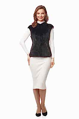 Фото товара Жилет бобр 010/620, черный