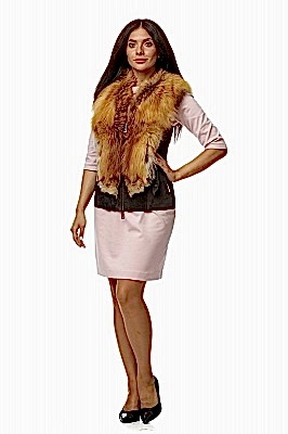 Фото товара Жилет лиса замша Ж16/4-5, шоколад