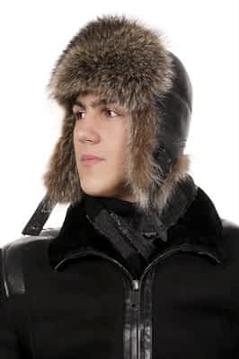 Фото товара Шапка из енота UMKME008.1, серебряная