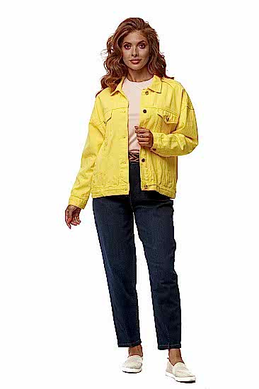 Фото товара Куртка 6222-1 джинс, желтый