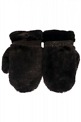 Фото товара Варежки бобр (кожа), коричневый
