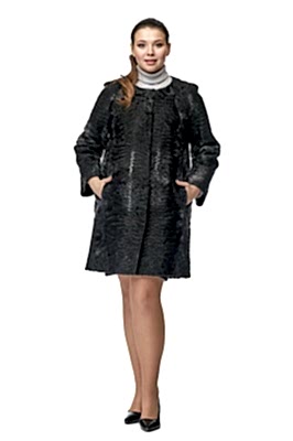 Фото товара Полупальто каракуль/свакара 013/36 Галя, черный