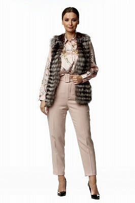 Фото товара Жилет лиса м 14 серебристо-черный