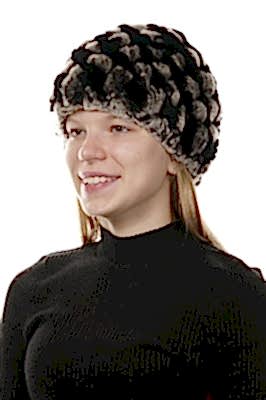 Фото товара Шапка SHWMKRVT056 кролик, Серо-черный